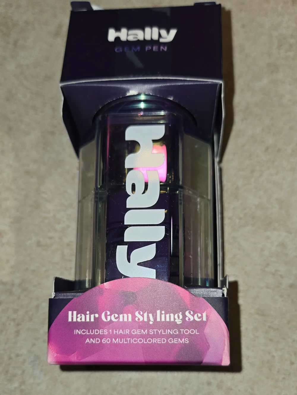Hally Gem Pen Hair Gem Styling Set with 2 Refills NWT